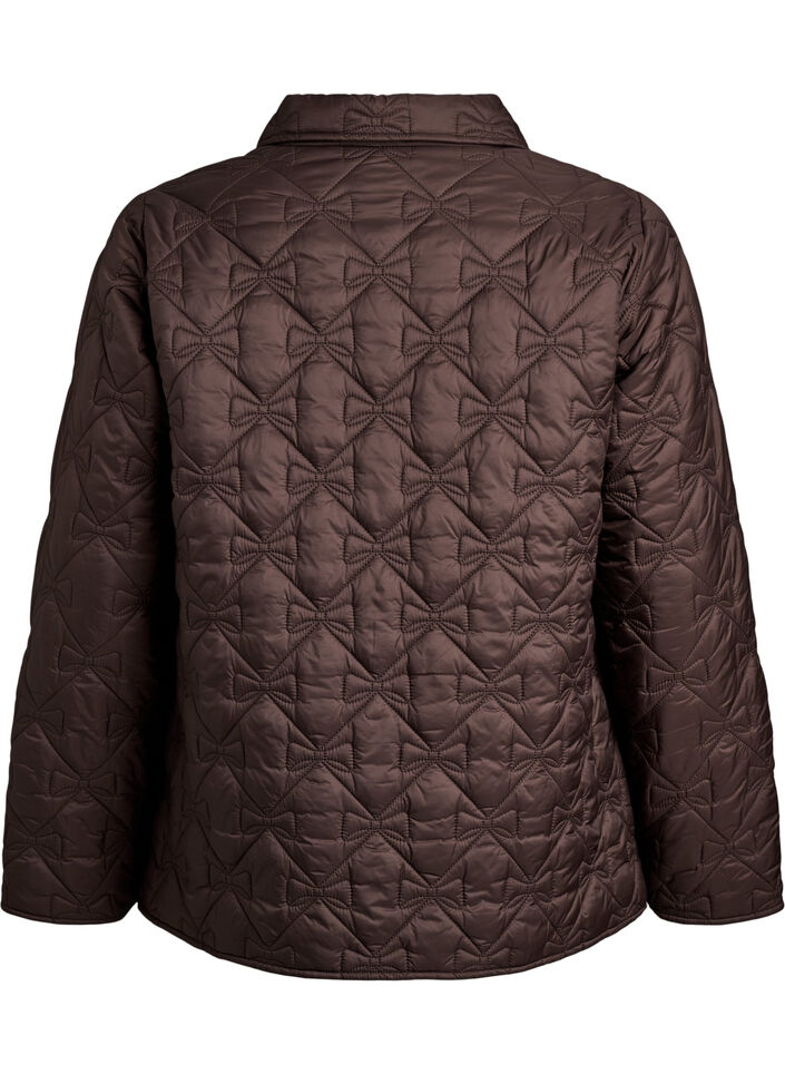 Leicht wattierte Jacke mit dekorativer Steppung, Braun, Packshot image number 1