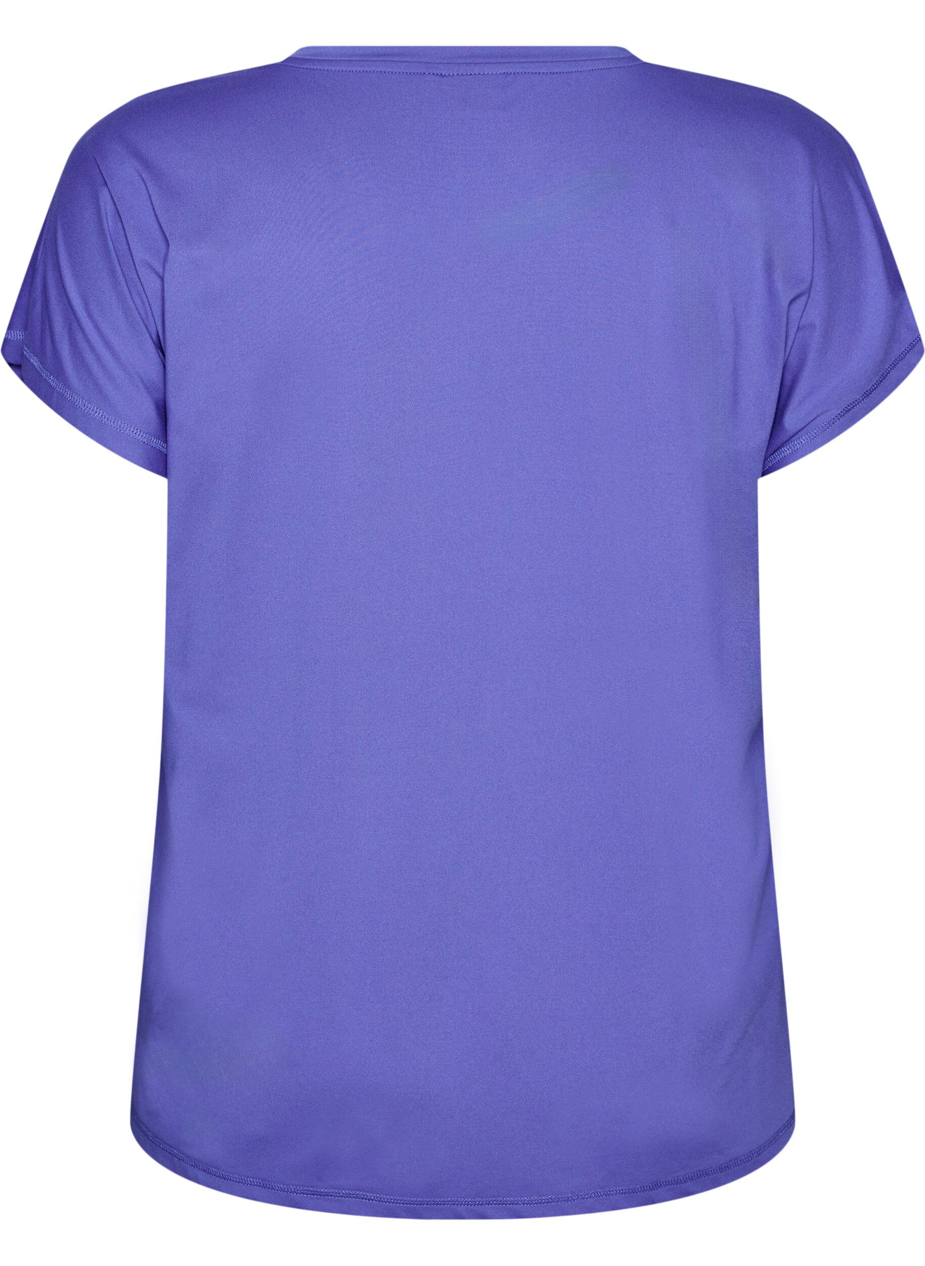 ZizziEinfarbiges Trainings-T-Shirt, Blau, Packshot image number 1