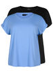 Zwei-Pack T-Shirts mit kurzen &Auml;rmeln, Blau, Packshot image number 0