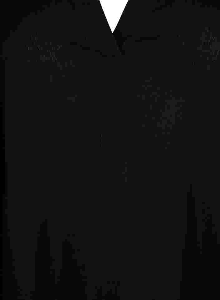 Viskose-Tunika mit V-Ausschnitt , Black , Packshot image number 2