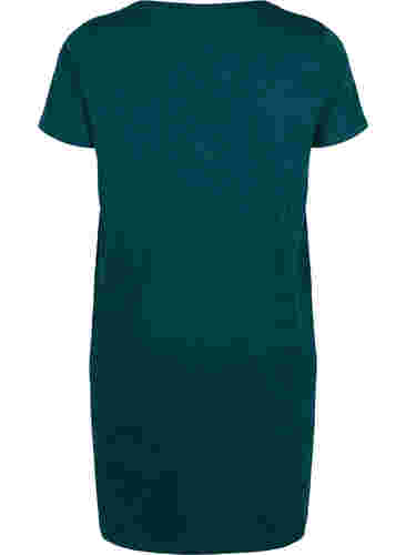 Kurzärmeliges Nachthemd aus Baumwolle, Deep Teal w. Cool It, Packshot image number 1
