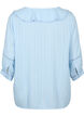 Bluse mit 3/4-Ärmeln und Spitze, Chambray Blue, Packshot image number 1