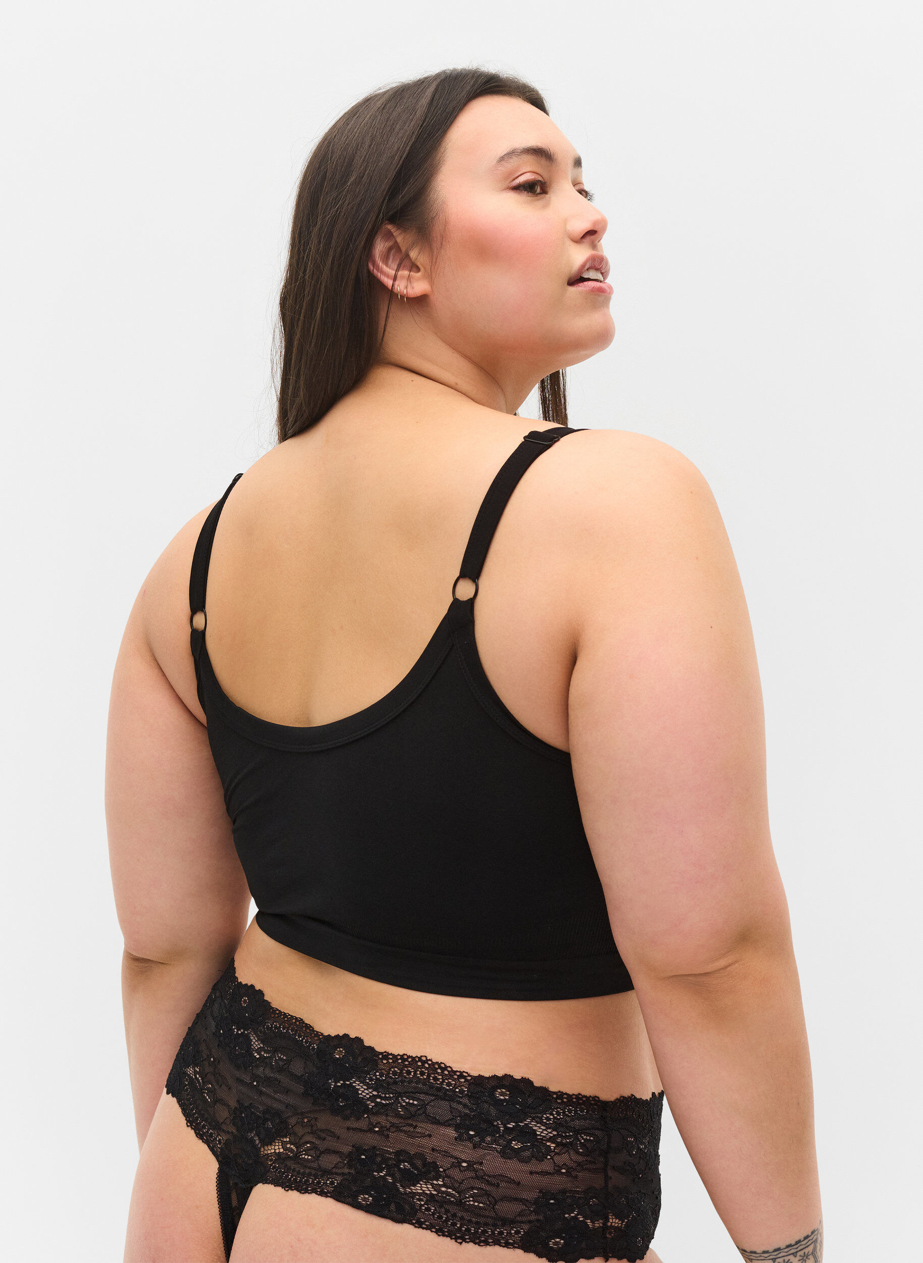 Zizzi 2er-Pack G-String Slips, Schwarz, Model image number 1