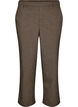 Hose mit kleinem Karomuster und geradem Bein, Braun, Packshot image number 0