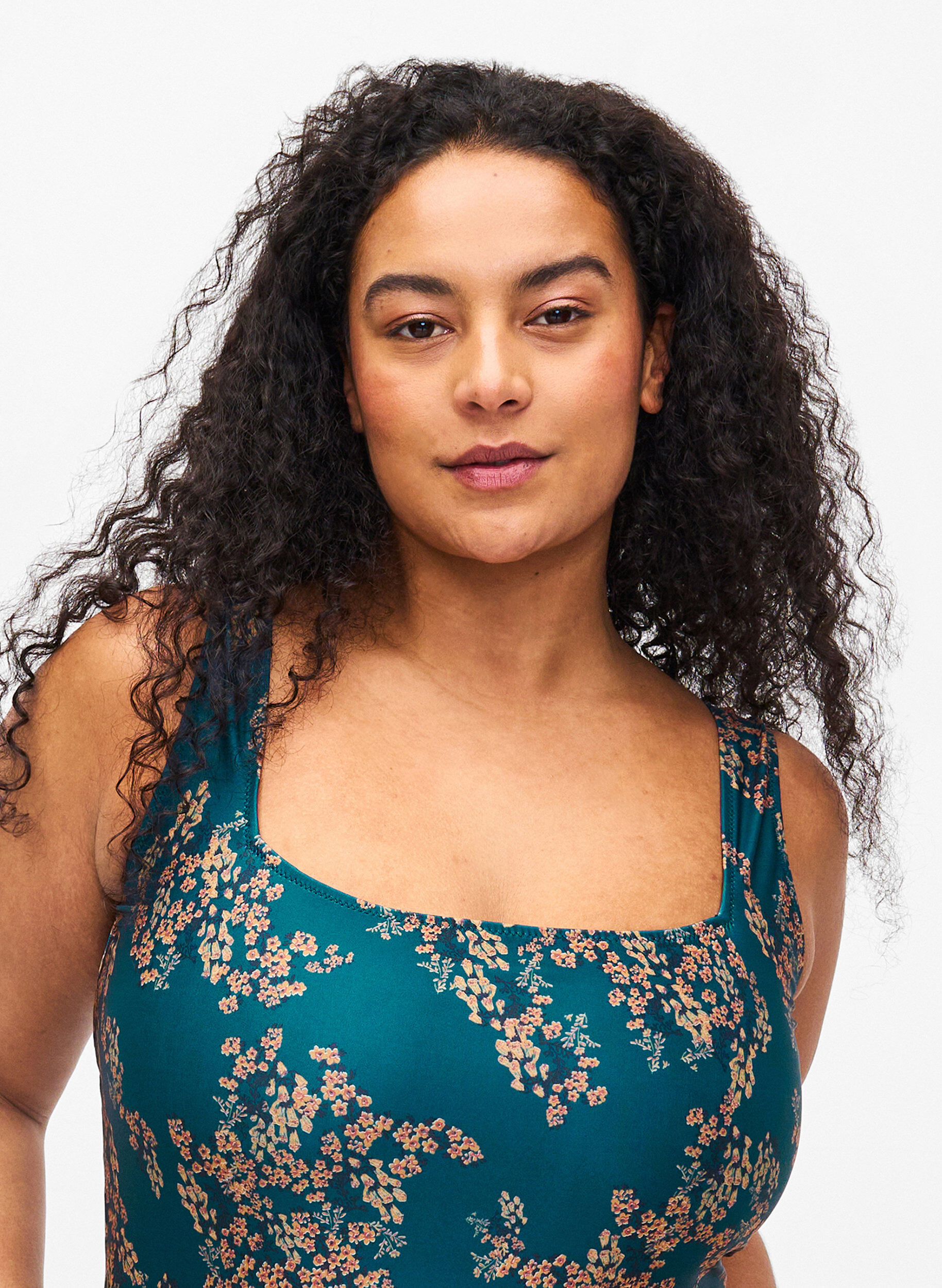 Zizzi Badeanzug mit Blumenprint, Zebra Flower, Model image number 2