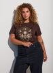 T-Shirt aus Baumwolle mit Frontprint, Braun, Model image number 0