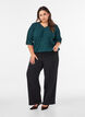 Bluse mit welliger Struktur und Ballonform, Gr&uuml;n, Model image number 1