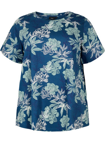 Oversize Nachthemd mit Print, Insignia Blue AOP, Packshot image number 0