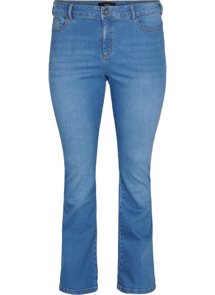 Ellen Bootcut-Jeans mit hoher Taille, Light blue, Packshot image number 0