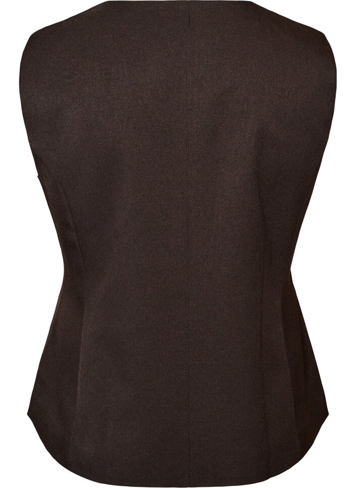 Waistcoat with button closure, Brown, Packshot image number 1