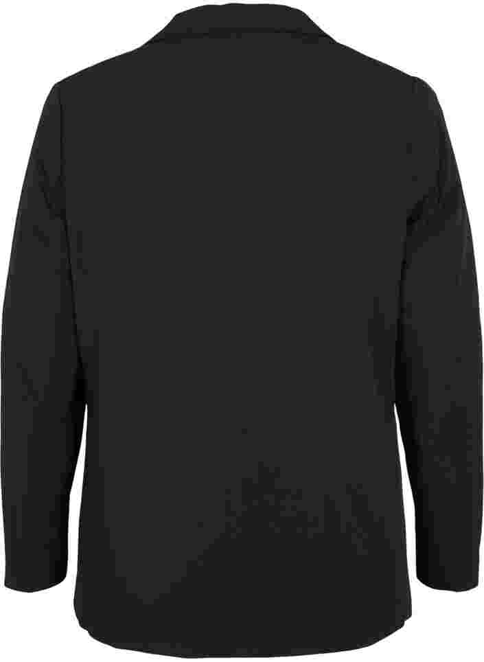 Klassischer Blazer mit Taschen, Black, Packshot image number 1