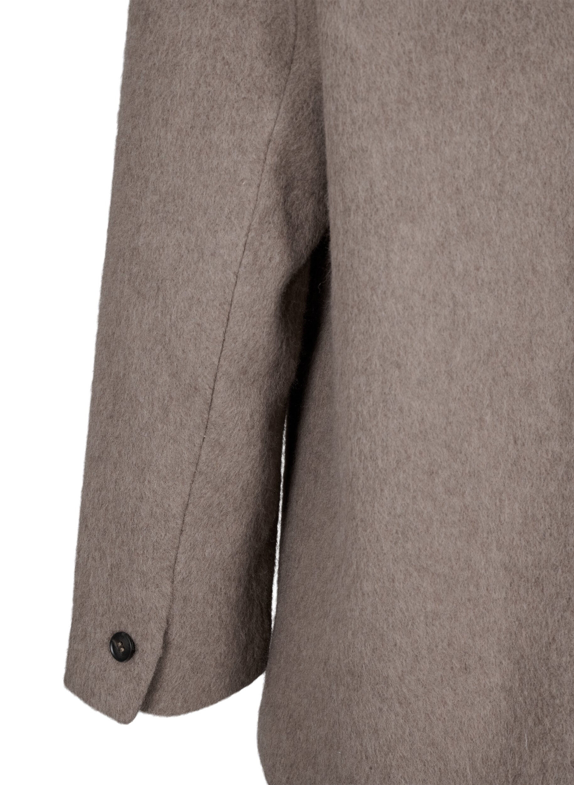 Zizzi Wollblazer mit angerauter Textur, Grau, Packshot image number 3