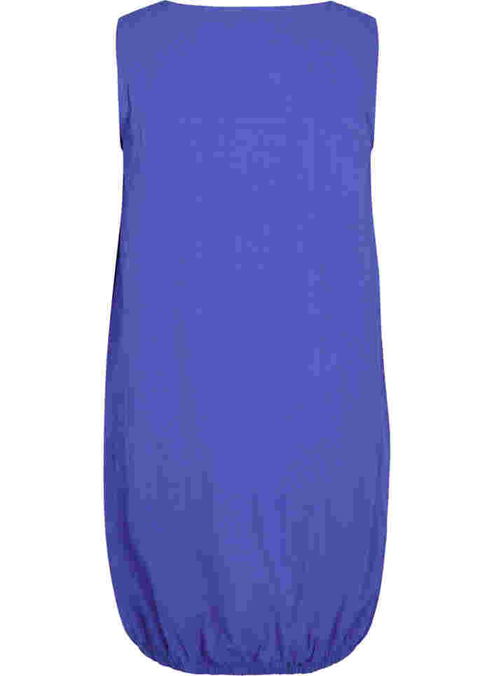 Ärmelloses Kleid aus Baumwolle, Dazzling Blue, Packshot image number 1