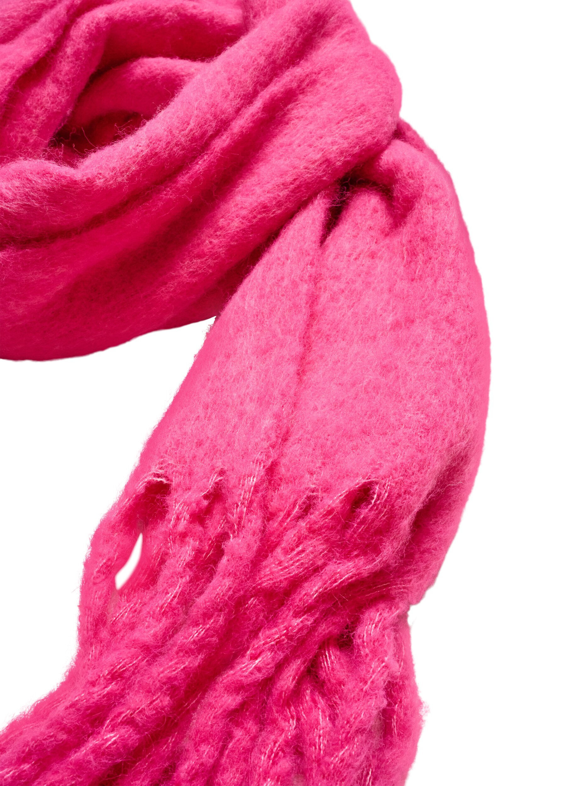 ZizziWeicher Schal mit Fransen, Pink, Packshot image number 1