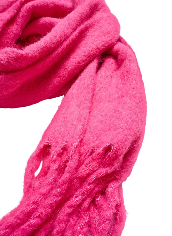 Weicher Schal mit Fransen, Pink, Packshot image number 1