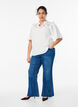 Bluse aus Baumwoll-Musselin mit Broderie Anglaise und 1/2-&Auml;rmeln, Wei&szlig;, Model image number 1