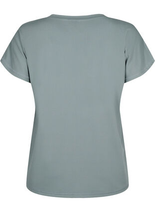 Lockeres Trainings-T-Shirt mit V-Ausschnitt, Balsam Green, Packshot image number 1