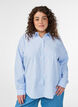 Bluse mit Streifen und Nieten, Blau, Model image number 0