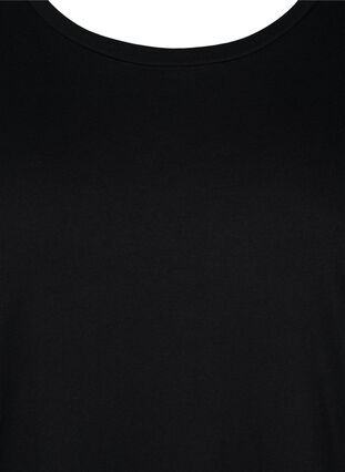 T-Shirt-Kleid aus Baumwolle mit Schlitz, Black, Packshot image number 2