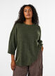 Ripppullover mit 3/4-&Auml;rmeln, Gr&uuml;n, Model image number 0