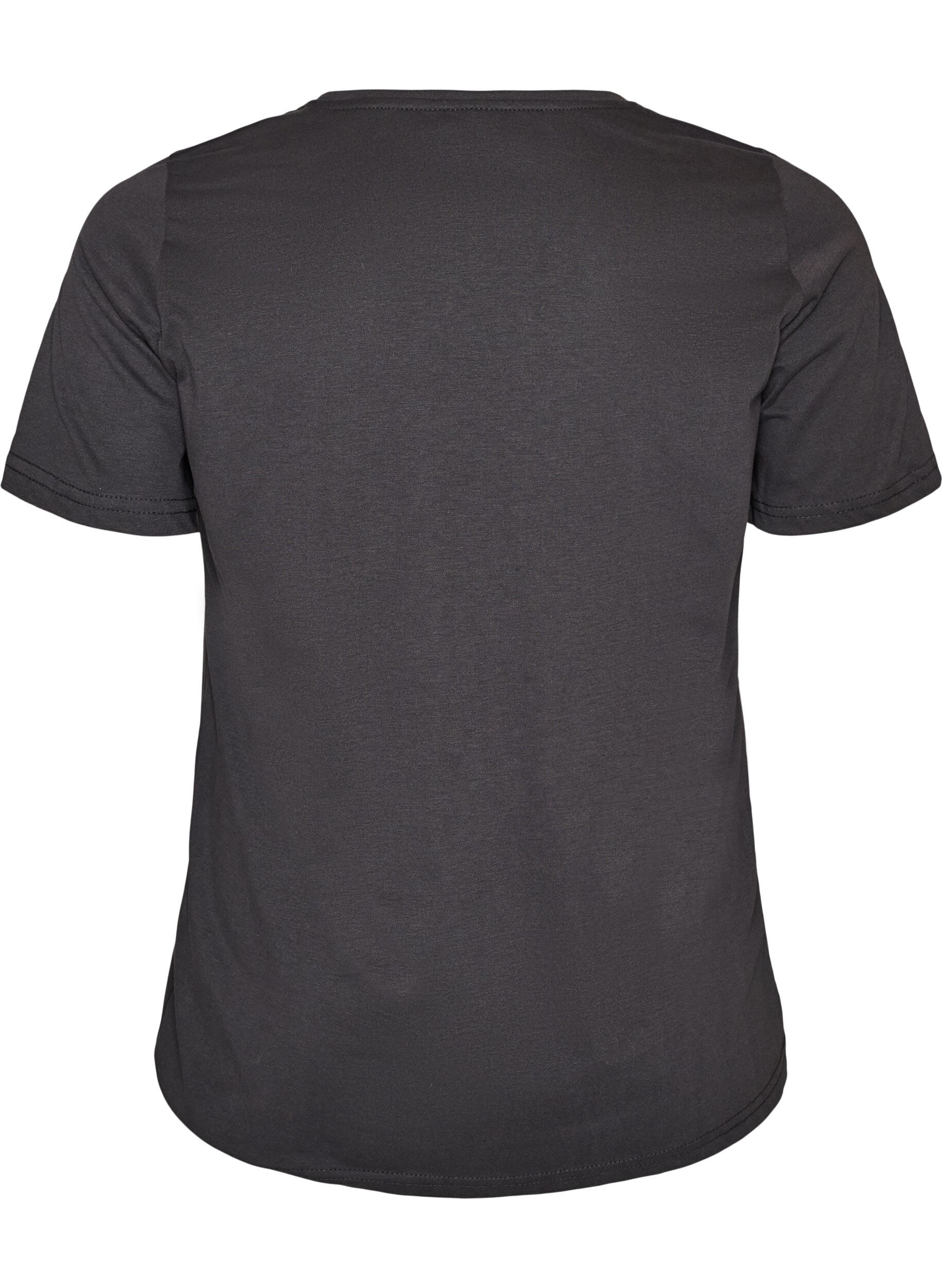 ZizziT-Shirt mit Print, Grau, Packshot image number 1