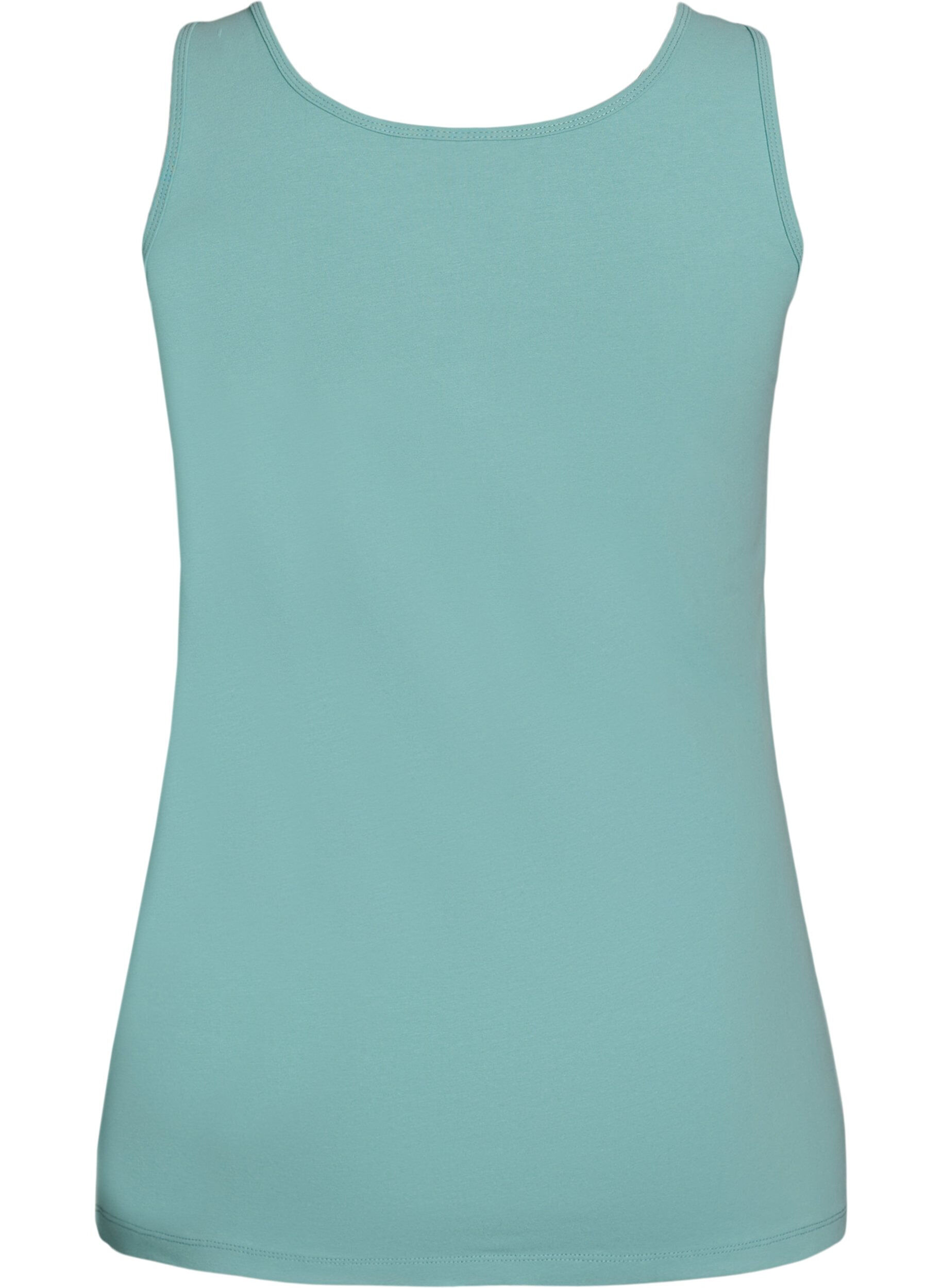 ZizziEinfarbiges Basic Top aus Baumwolle, Gr&uuml;n, Packshot image number 1