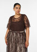Midikleid aus transparenter Spitze mit kurzen &Auml;rmeln, Braun, Model image number 2