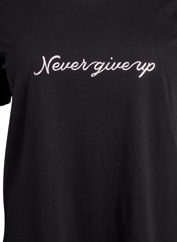 T-Shirt mit Print, Schwarz, Packshot image number 2