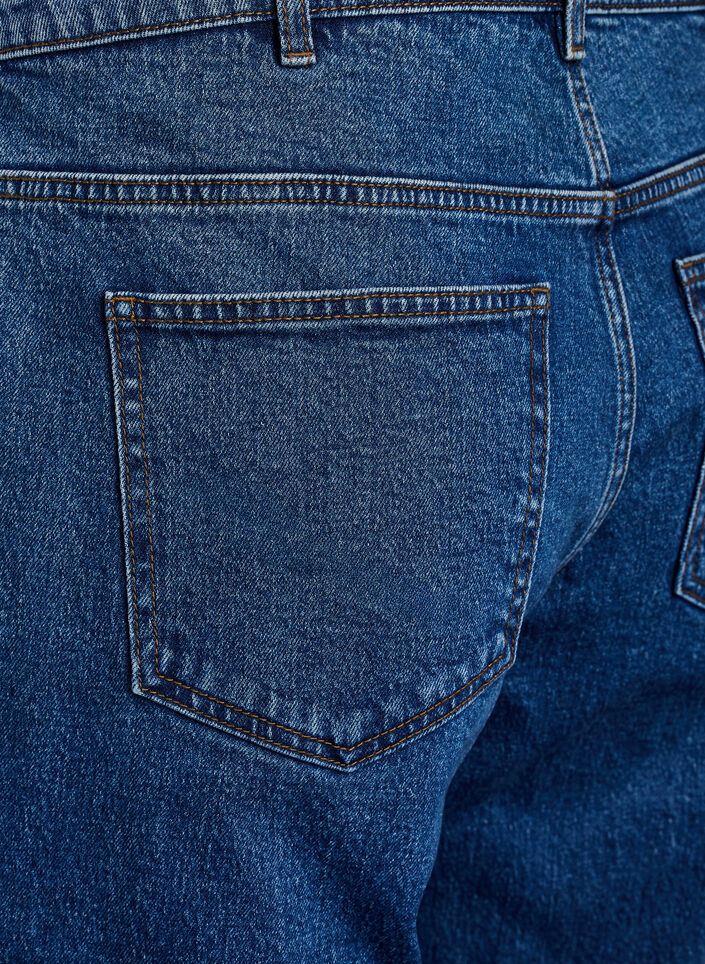 Jeans mit weitem Bein und hohem Bund, Blau, Packshot image number 3