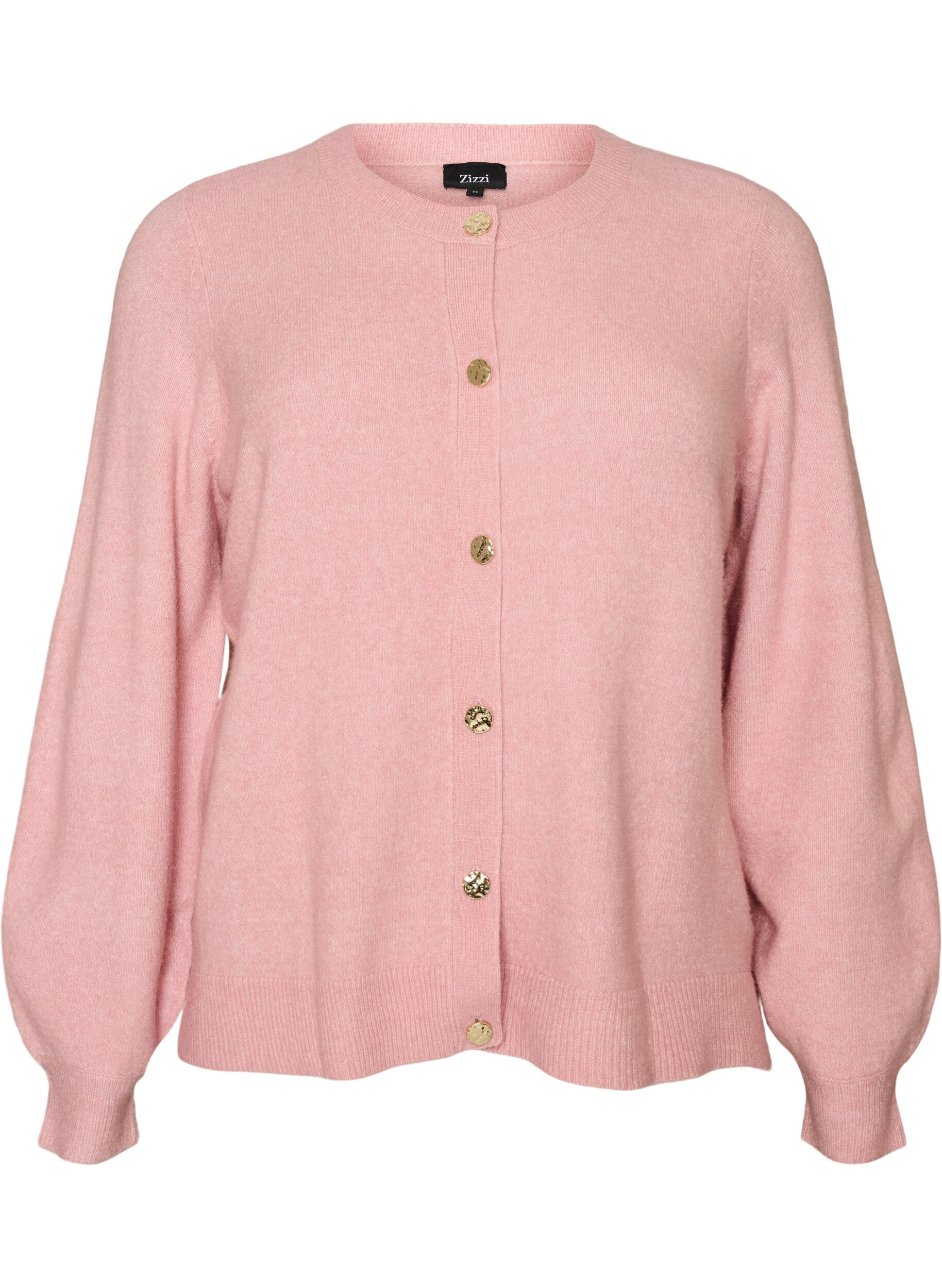 ZizziStrickjacke aus weichem Strick mit goldfarbenen Kn&ouml;pfen, Rot, Packshot image number 0