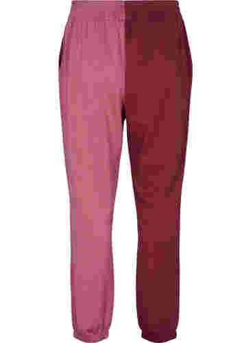 Sweatpants mit Colour-Block, Red Mahogany/RoseBr., Packshot image number 1
