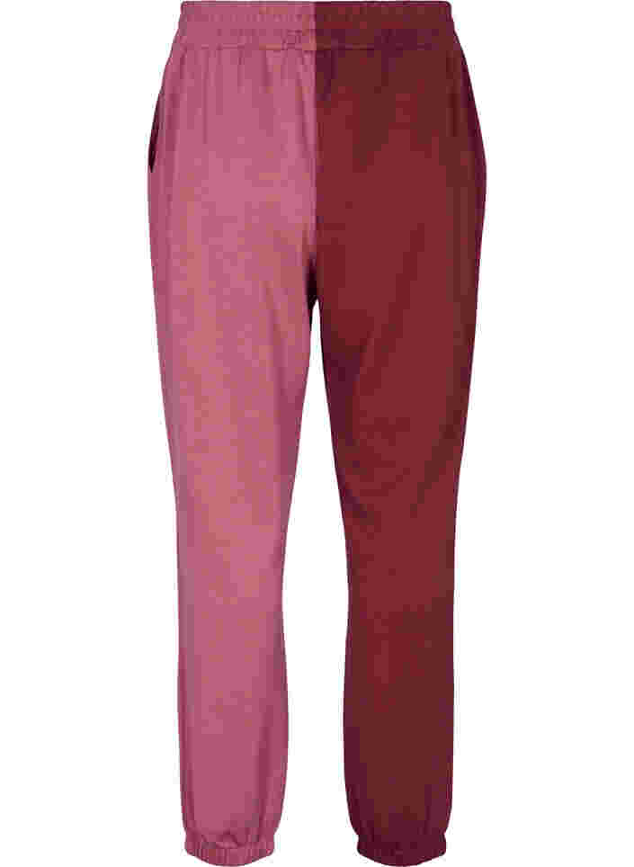 Sweatpants mit Colourblock, Red Mahogany/RoseBr., Packshot image number 1