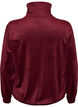 Weicher Cardigan aus Velours mit Rei&szlig;verschluss und hohem Kragen, Rot, Packshot image number 1