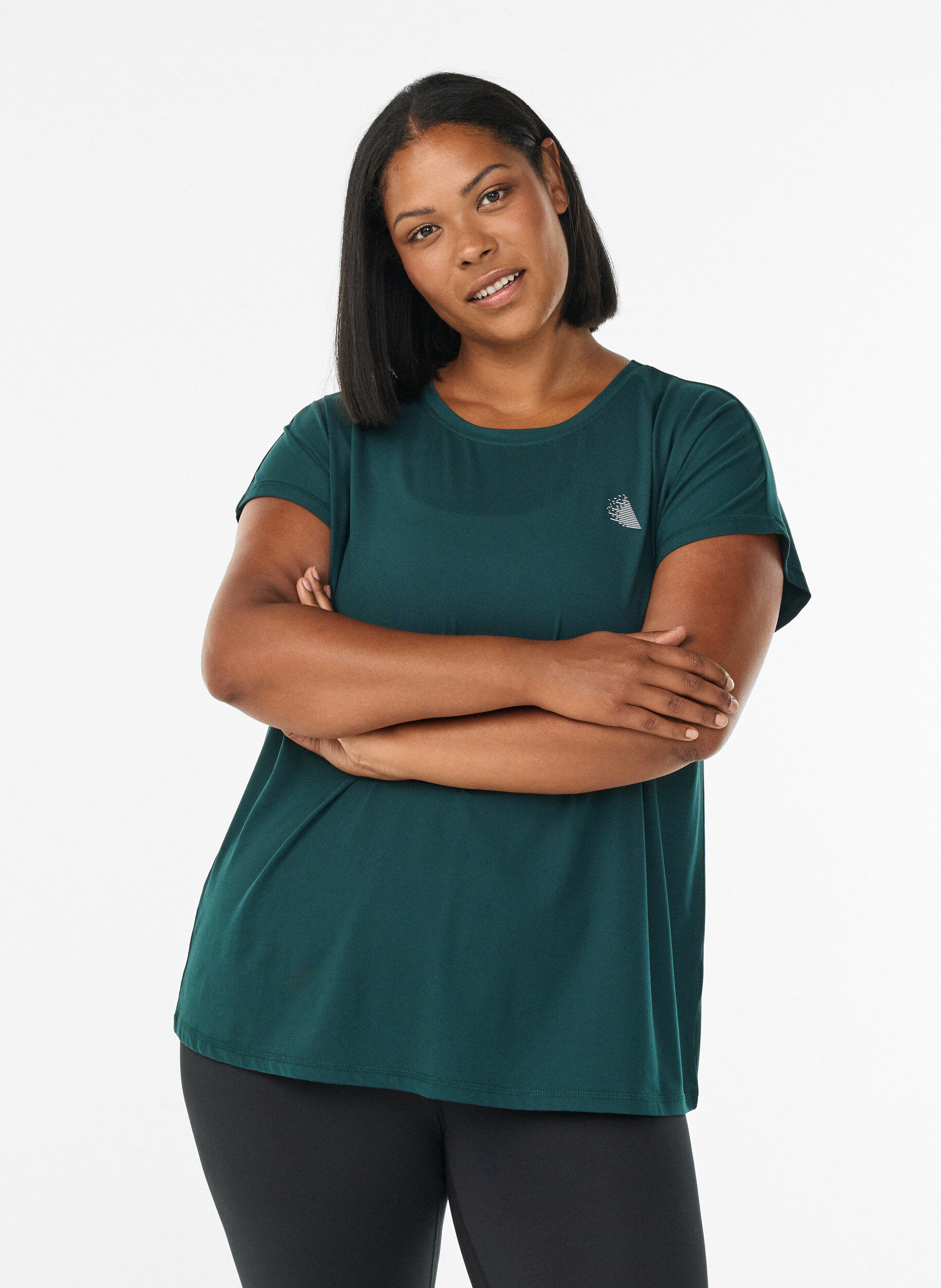 ZizziEinfarbiges Trainings-T-Shirt, Gr&uuml;n, Model image number 0