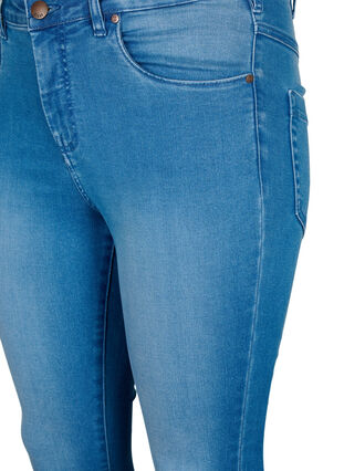 Super Slim Amy Jeans mit hoher Taille, Light blue, Packshot image number 2