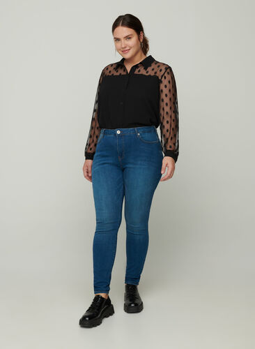 Amy jeans, Blue denim, Model image number 0