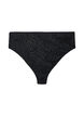 Brasilianischer Bikini-Slip aus strukturiertem Mesh, Schwarz, Packshot image number 0