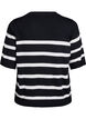 Gestreiftes Stricktop mit kurzen &Auml;rmeln, Schwarz, Packshot image number 1