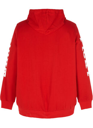 Sweatshirt mit Kapuze, High Risk Red, Packshot image number 1