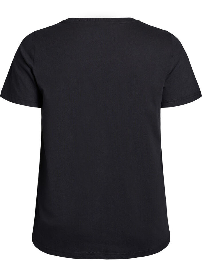 Weihnachts-T-Shirt aus Bio-Baumwolle, Schwarz, Packshot image number 1