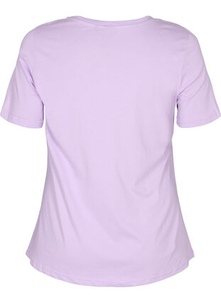 Kurzärmeliges Baumwoll-T-Shirt mit Aufdruck, Lavendula LOVE, Packshot image number 1