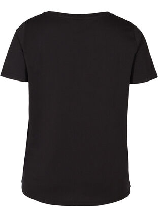 Kurzarm T-Shirt mit Print, Black w. Love, Packshot image number 1