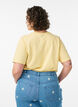 T-shirt aus Baumwolle mit Print, Gelb, Model image number 2