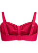 Bandeau-Bikini-Top mit Strukturmuster und abnehmbaren Tr&auml;gern, Pink, Packshot image number 1