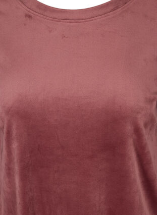 Langarm Velours-Bluse mit Bindedetail, Mesa Rose, Packshot image number 2