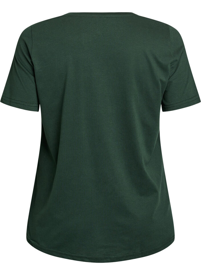 T-Shirt mit Print, Gr&uuml;n, Packshot image number 1