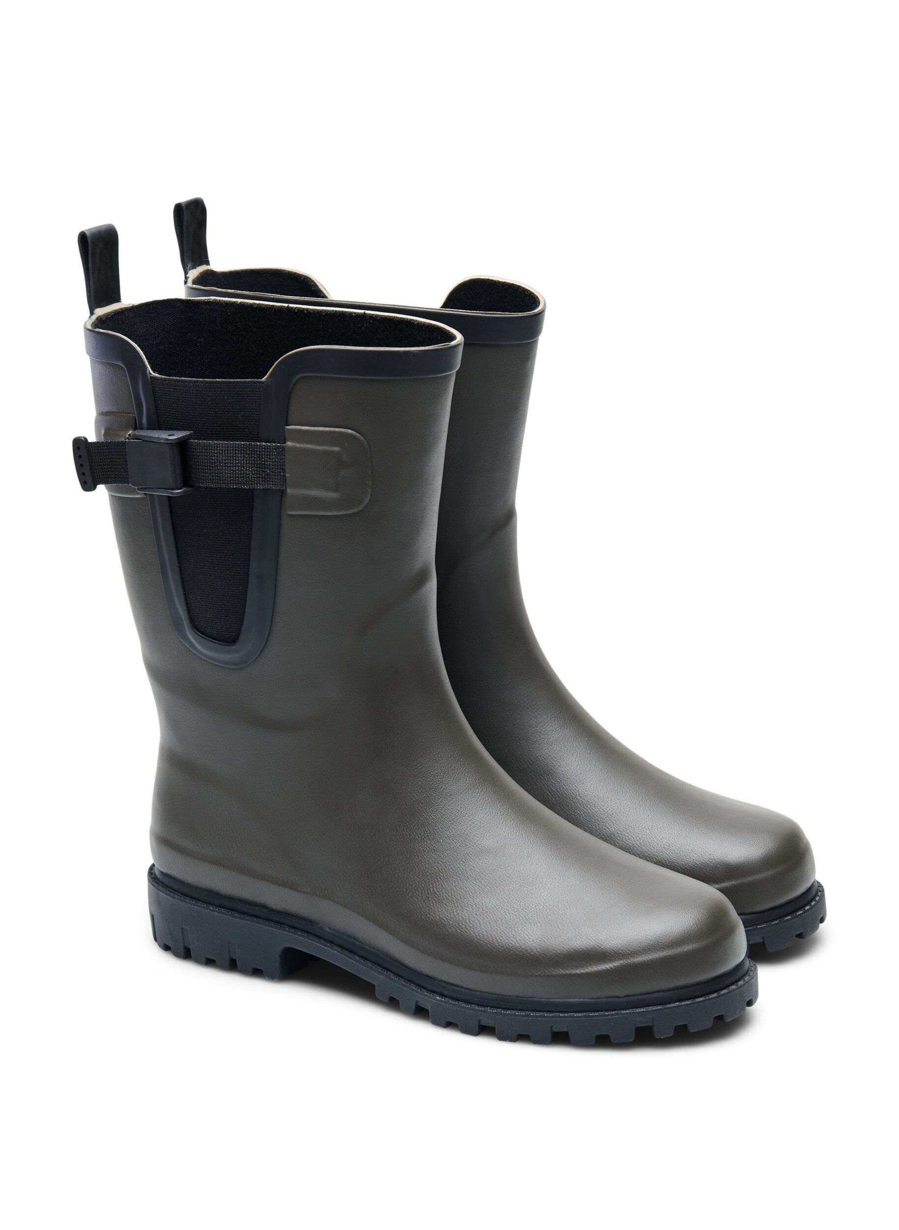 Zizzi Lange weite Gummistiefel, Tarmac, Packshot image number 1