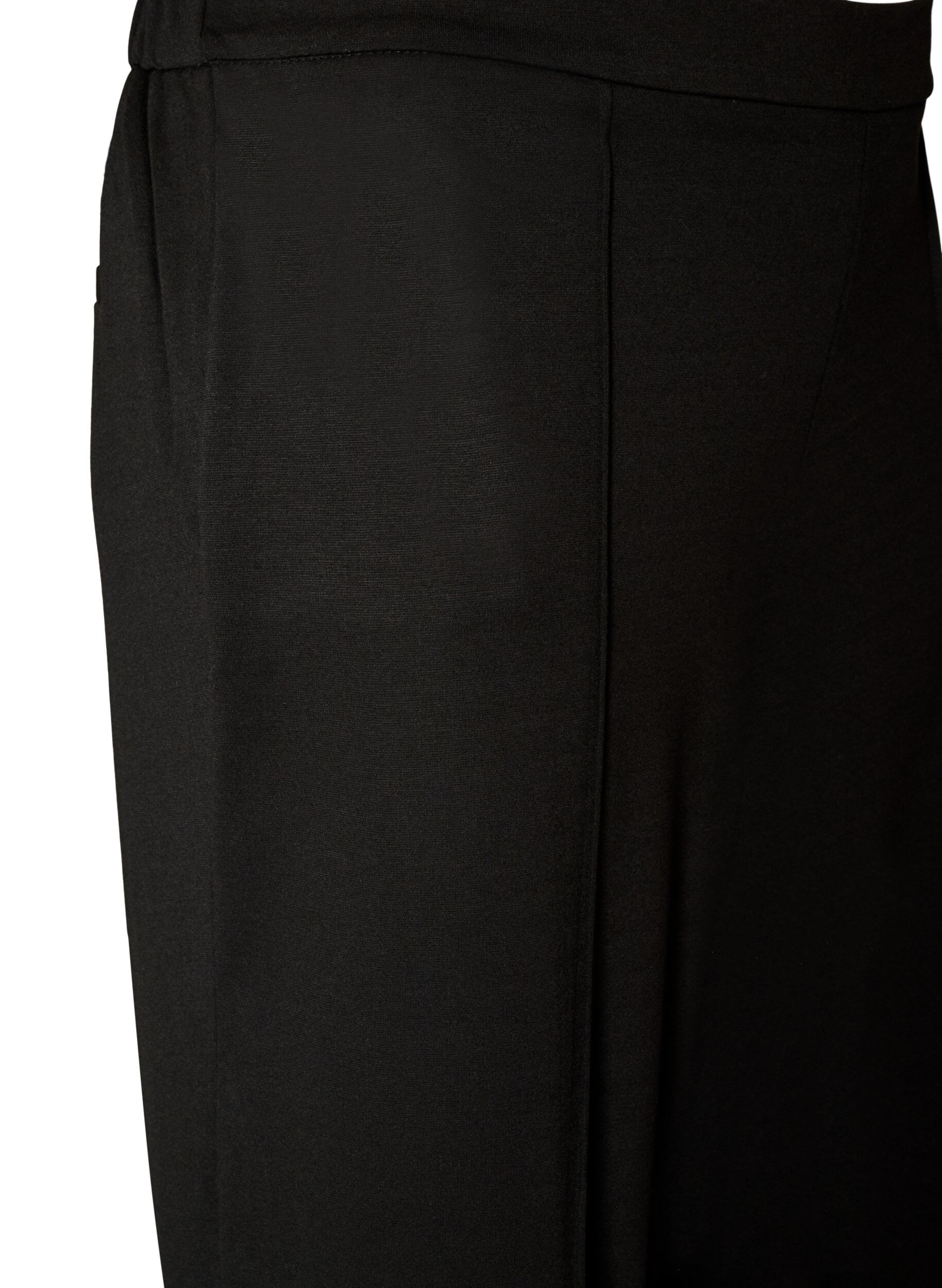 ZizziLockere Hose aus Jersey mit hoher Taille, Schwarz, Packshot image number 2