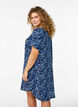 Kleid mit Aufdruck und kurzen &Auml;rmeln, Blau, Model image number 2