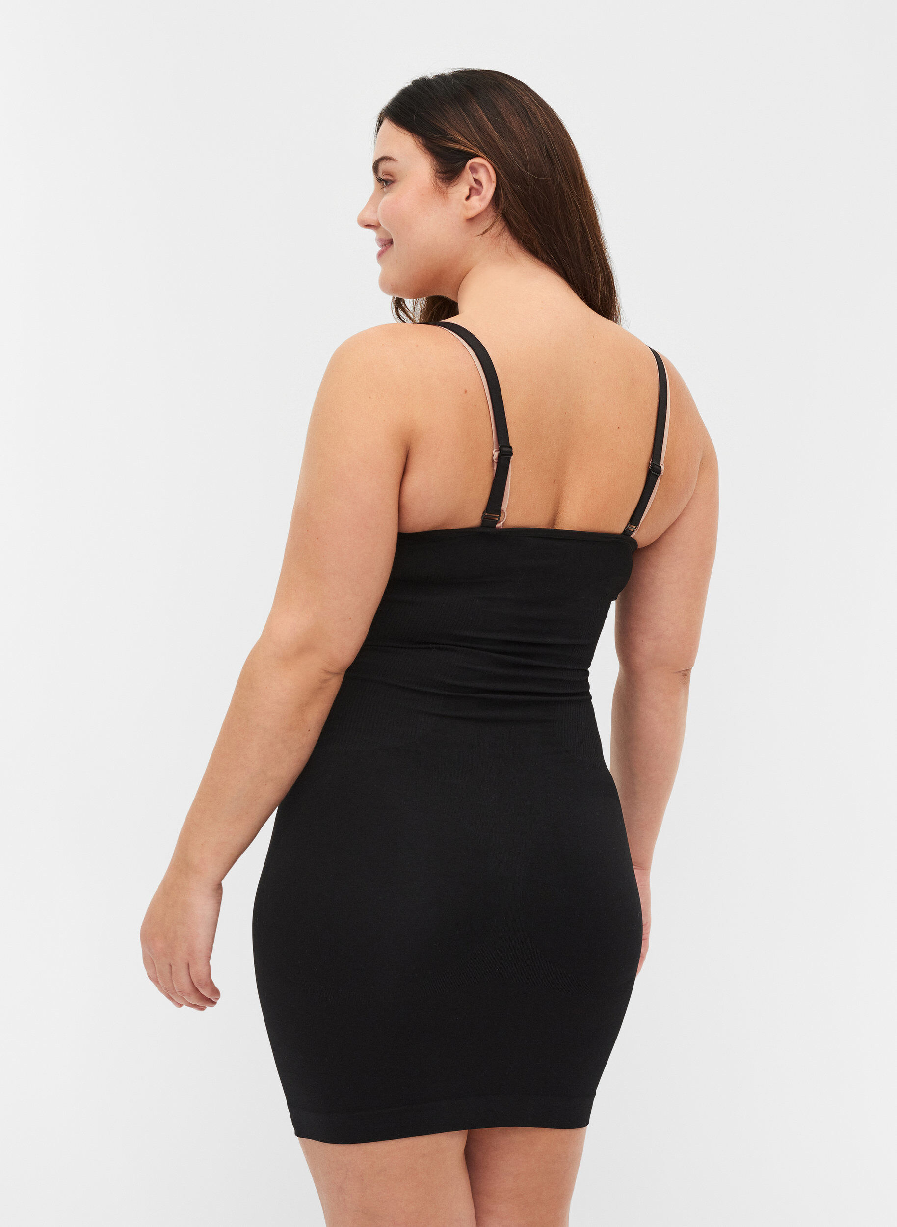 Zizzi Shapewear Torsette mit d&uuml;nnen verstellbaren Tr&auml;gern, Schwarz, Model image number 1